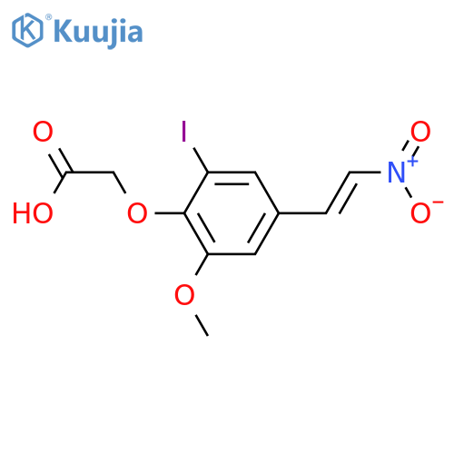 2-(2-Iodo-6-methoxy-4-(2-nitrovinyl)phenoxy)acetic acid structure