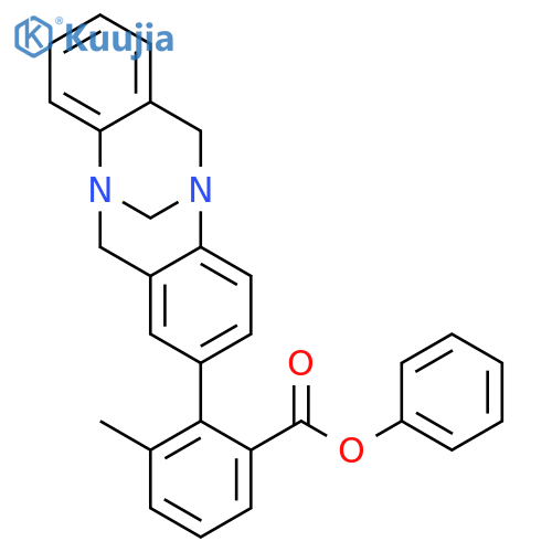 Benzoic acid, 2-(6H,12H-5,11-methanodibenzo[b,f][1,5]diazocin-2-yl)-3-methyl-, phenyl ester structure