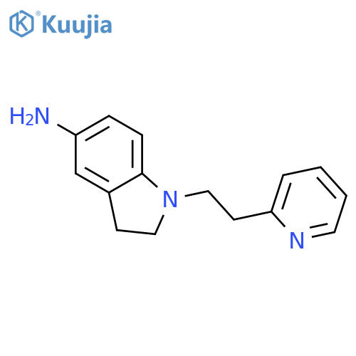 1H-INDOL-5-AMINE, 2,3-DIHYDRO-1-[2-(2-PYRIDINYL)ETHYL]- structure