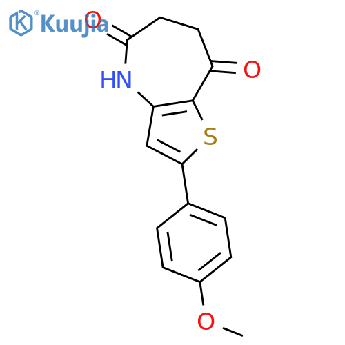 4H-Thieno[3,2-b]azepine-5,8-dione, 6,7-dihydro-2-(4-methoxyphenyl)- structure