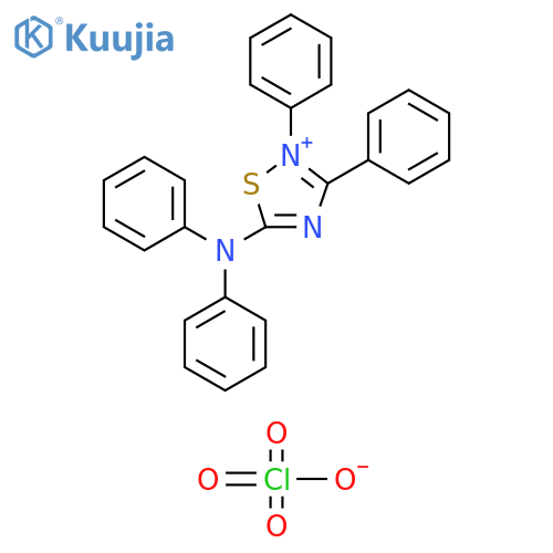 5-(diphenylamino)-2,3-diphenyl-1,2,4-thiadiazol-2-ylium perchlorate structure