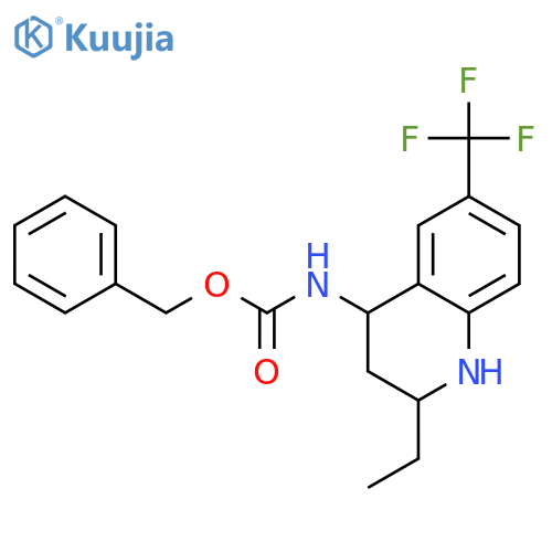 4-Cbz-amino-2-ethyl-6-trifluoromethyl-1,2,3,4-tetrahydro-quinoline structure