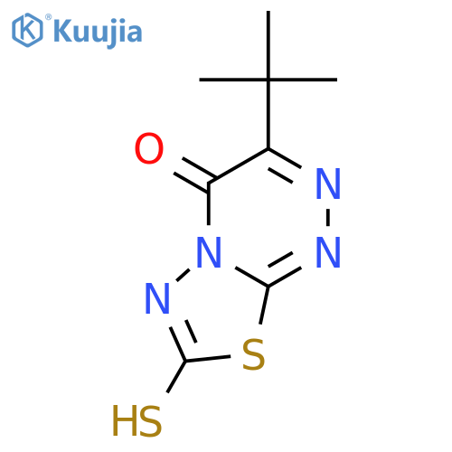 3-Tert-butyl-7-sulfanyl-4H-1,3,4thiadiazolo2,3-c1,2,4triazin-4-one structure