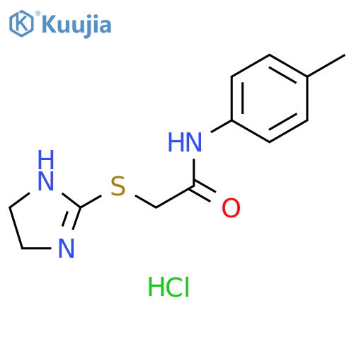 2-(4,5-dihydro-1H-imidazol-2-ylsulfanyl)-N-(4-methylphenyl)acetamide hydrochloride structure