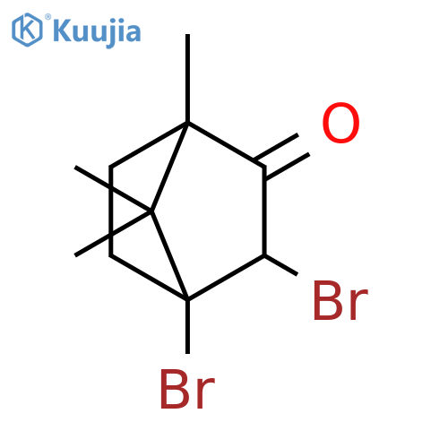 3,4-dibromo-1,7,7-trimethylbicyclo2.2.1heptan-2-one structure