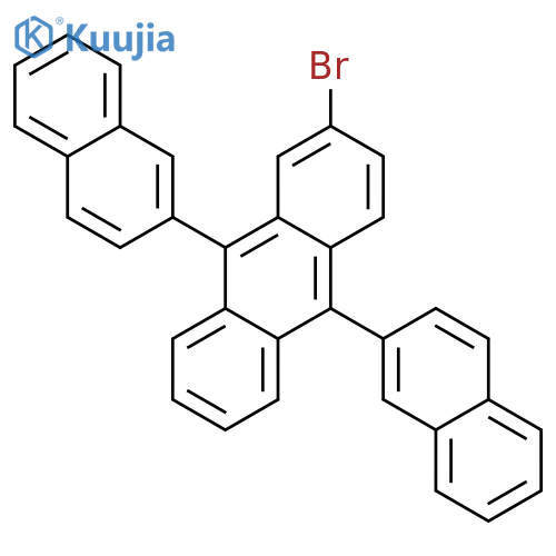 2-Bromo-9,10-bis(2-naphthalenyl)anthracene structure