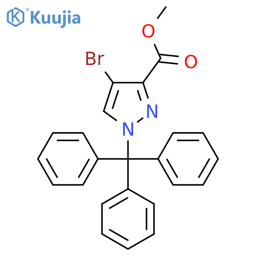 Methyl 4-bromo-1-trityl-1H-pyrazole-3-carboxylate structure