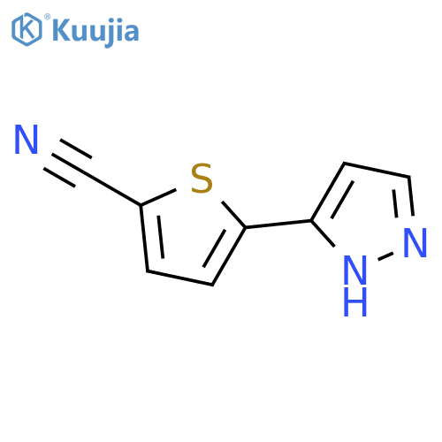5-(1H-pyrazol-3-yl)thiophene-2-carbonitrile structure