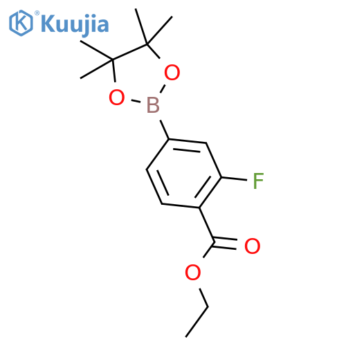 Ethyl 2-fluoro-4-(4,4,5,5-tetramethyl-1,3,2-dioxaborolan-2-yl)benzoate structure