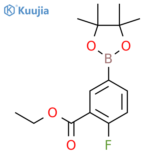 Ethyl 2-fluoro-5-(4,4,5,5-tetramethyl-1,3,2-dioxaborolan-2-yl]benzoate structure