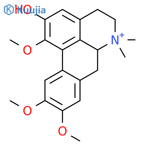 2-Hydroxy-1,9,10-trimethoxy-6-methyl-aporphinium structure
