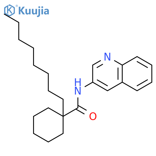 Cyclohexanecarboxamide, 1-octyl-N-3-quinolinyl- structure