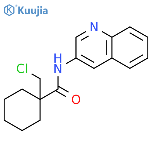 CYCLOHEXANECARBOXAMIDE, 1-(CHLOROMETHYL)-N-3-QUINOLINYL- structure