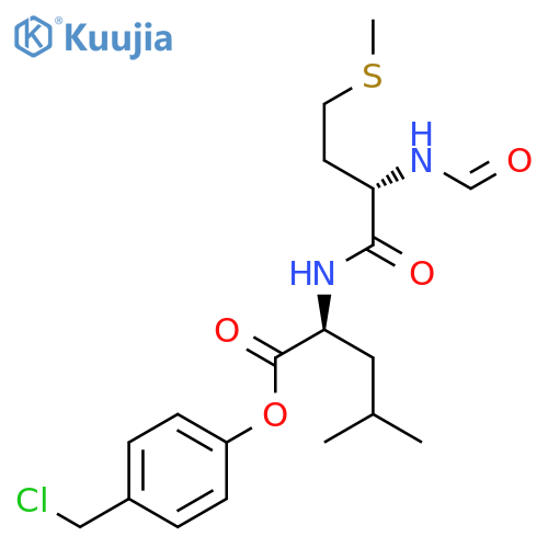 L-LEUCINE, N-FORMYL-L-METHIONYL-, 4-(CHLOROMETHYL)PHENYL ESTER structure