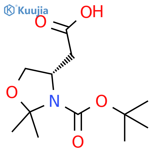 (S)-3-Boc-2,2-dimethyloxazolidine-4-aceticAcid structure