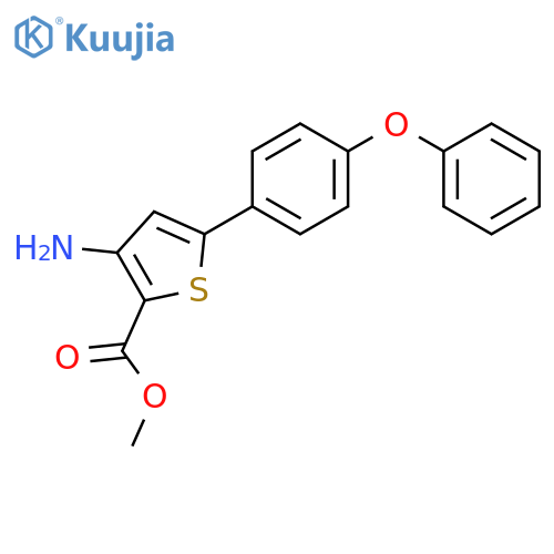 3-Amino-5-(4-phenoxyphenyl)thiophne-2-carboxylic acid methyl ester structure