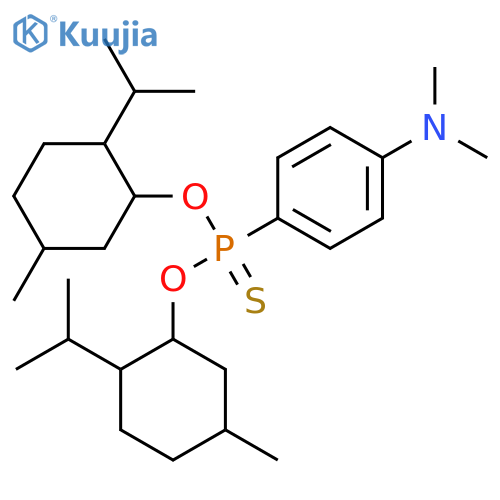 O,O-bis5-methyl-2-(propan-2-yl)cyclohexyl 4-(dimethylamino)phenylphosphonothioate structure