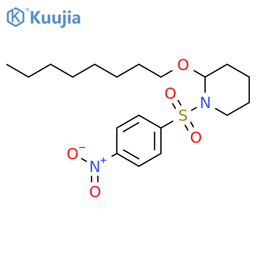 Piperidine, 1-[(4-nitrophenyl)sulfonyl]-2-(octyloxy)- structure