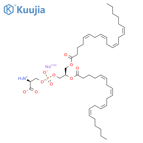 Sodium (2S,8R,15Z,18Z,21Z,24Z)-2-azaniumyl-8-{[(5Z,8Z,11Z,14Z)-icosa-5,8,11,14-tetraenoyl]oxy}-5-oxido-5,11-dioxo-4,6,10-trioxa-5lambda~5~-phosphatriaconta-15,18,21,24-tetraen-1-oate structure