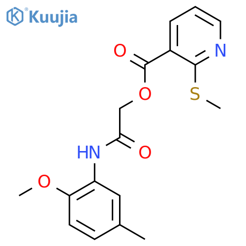 [(2-Methoxy-5-methylphenyl)carbamoyl]methyl 2-(methylsulfanyl)pyridine-3-carboxylate structure
