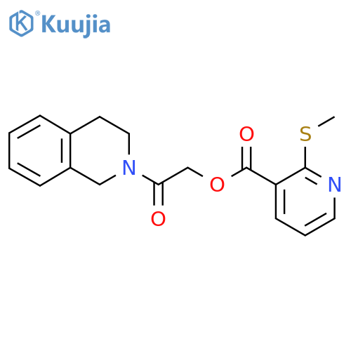 2-(3,4-Dihydroisoquinolin-2(1H)-yl)-2-oxoethyl 2-(methylthio)nicotinate structure