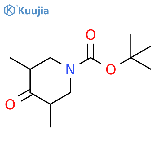 tert-butyl 3,5-dimethyl-4-oxo-piperidine-1-carboxylate structure