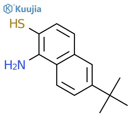 2-NAPHTHALENETHIOL, 1-AMINO-6-(1,1-DIMETHYLETHYL)- structure