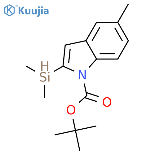1-boc-2-dimethylsilanyl-5-methyl-indole structure