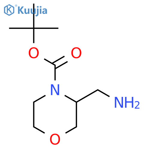 tert-Butyl 3-(aminomethyl)morpholine-4-carboxylate structure