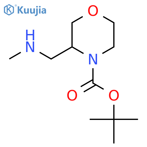tert-butyl 3-(methylamino)methylmorpholine-4-carboxylate structure