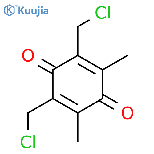 2,5-CYCLOHEXADIENE-1,4-DIONE, 2,6-BIS(CHLOROMETHYL)-3,5-DIMETHYL- structure