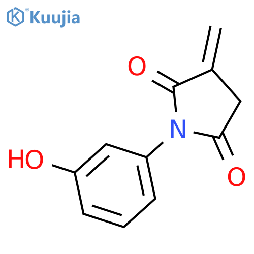 2,5-Pyrrolidinedione, 1-(3-hydroxyphenyl)-3-methylene- structure