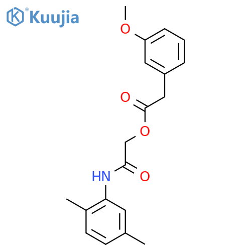 (2,5-dimethylphenyl)carbamoylmethyl 2-(3-methoxyphenyl)acetate structure