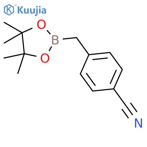 4-((4,4,5,5-Tetramethyl-1,3,2-dioxaborolan-2-yl)methyl)benzonitrile structure