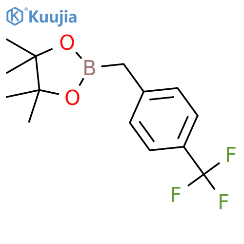 4,4,5,5-Tetramethyl-2-(4-(trifluoromethyl)benzyl)-1,3,2-dioxaborolane structure
