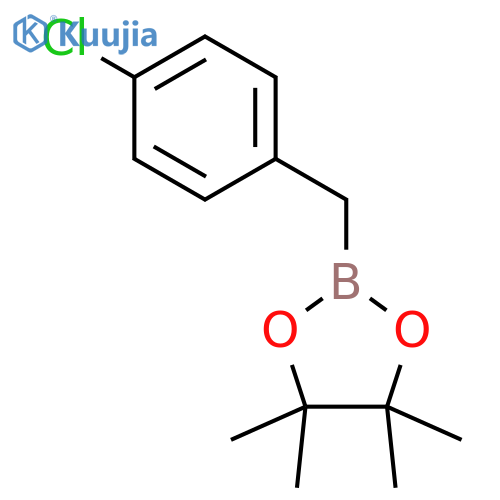 2-[(4-chlorophenyl)methyl]-4,4,5,5-tetramethyl-1,3,2-dioxaborolane structure