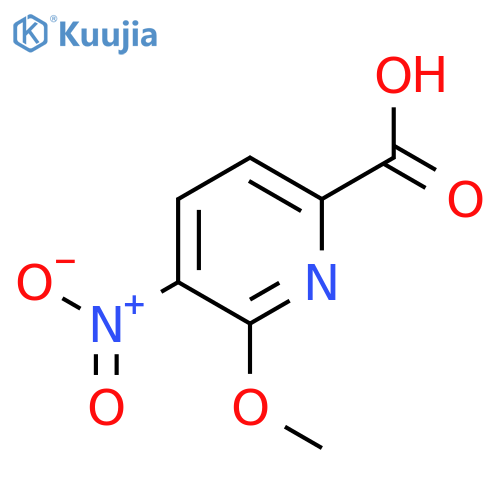 6-methoxy-5-nitro-pyridine-2-carboxylic acid structure