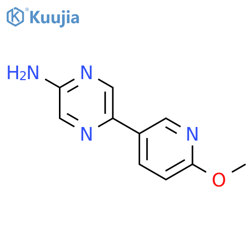 5-(6-methoxypyridin-3-yl)pyrazin-2-amine structure
