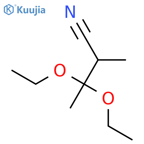Butanenitrile, 3,3-diethoxy-2-methyl- structure