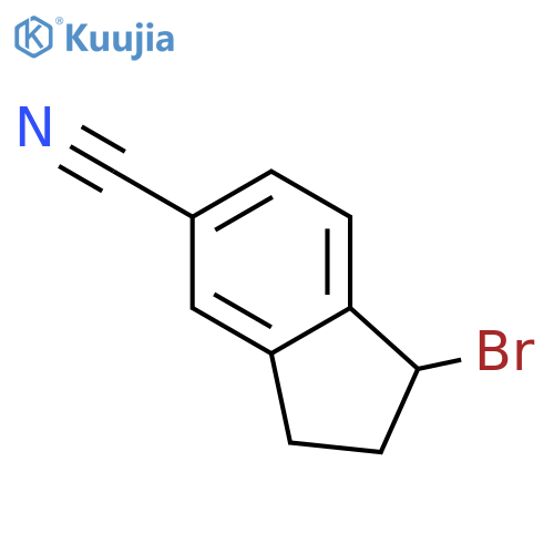 1H-INDENE-5-CARBONITRILE, 1-BROMO-2,3-DIHYDRO- structure