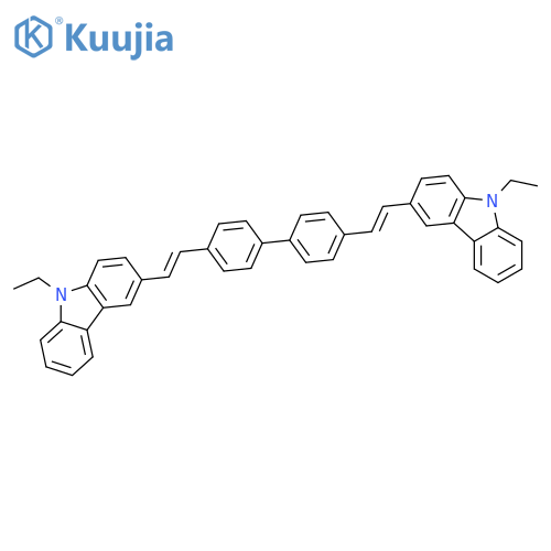 4,4'-Bis(9-ethyl-3-carbazovinylene)-1,1'-biphenyl structure