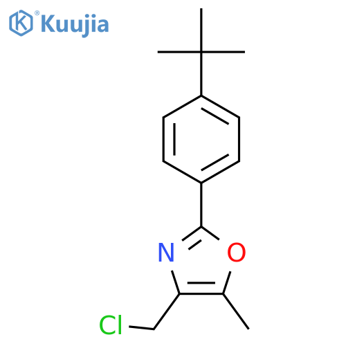 OXAZOLE, 4-(CHLOROMETHYL)-2-[4-(1,1-DIMETHYLETHYL)PHENYL]-5-METHYL- structure