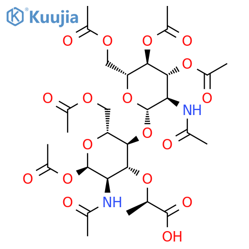 2-Acetamido-4-O-(2-acetamido-2-deoxy-b-D-glucopyranosyl)-1,6-di-O-N-acetyl-a-D-muramic Acid structure