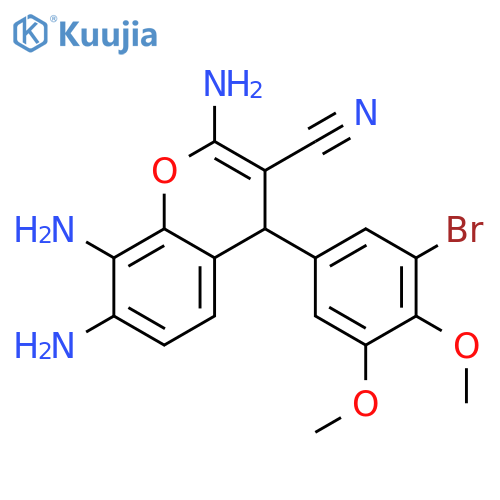 2,7,8-Triamino-4-(3-bromo-4,5-dimethoxyphenyl)-4H-chromene-3-carbonitrile structure