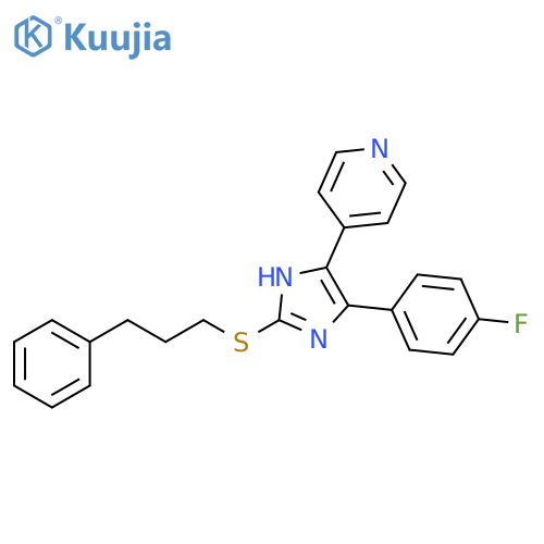 Pyridine, 4-[4-(4-fluorophenyl)-2-[(3-phenylpropyl)thio]-1H-imidazol-5-yl]- structure
