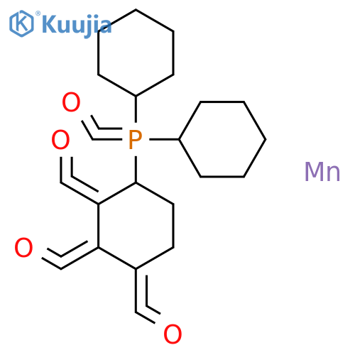 Manganese, tetracarbonyl(tricyclohexylphosphine)- structure