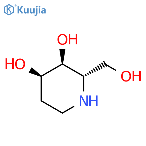 3,4-Piperidinediol,2-(hydroxymethyl)-,(2S,3S,4R)-(9CI) structure