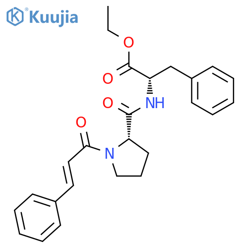 L-Phenylalanine, 1-[(2E)-1-oxo-3-phenyl-2-propenyl]-L-prolyl-, ethyl ester structure