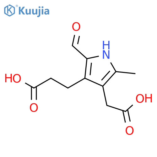 1H-PYRROLE-3-PROPANOIC ACID, 4-(CARBOXYMETHYL)-2-FORMYL-5-METHYL- structure