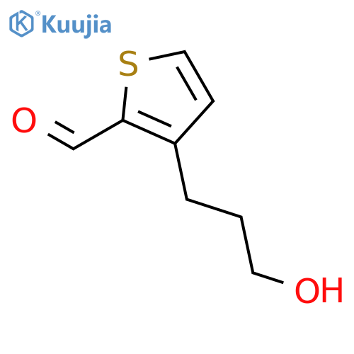 2-Thiophenecarboxaldehyde, 3-(3-hydroxypropyl)- structure